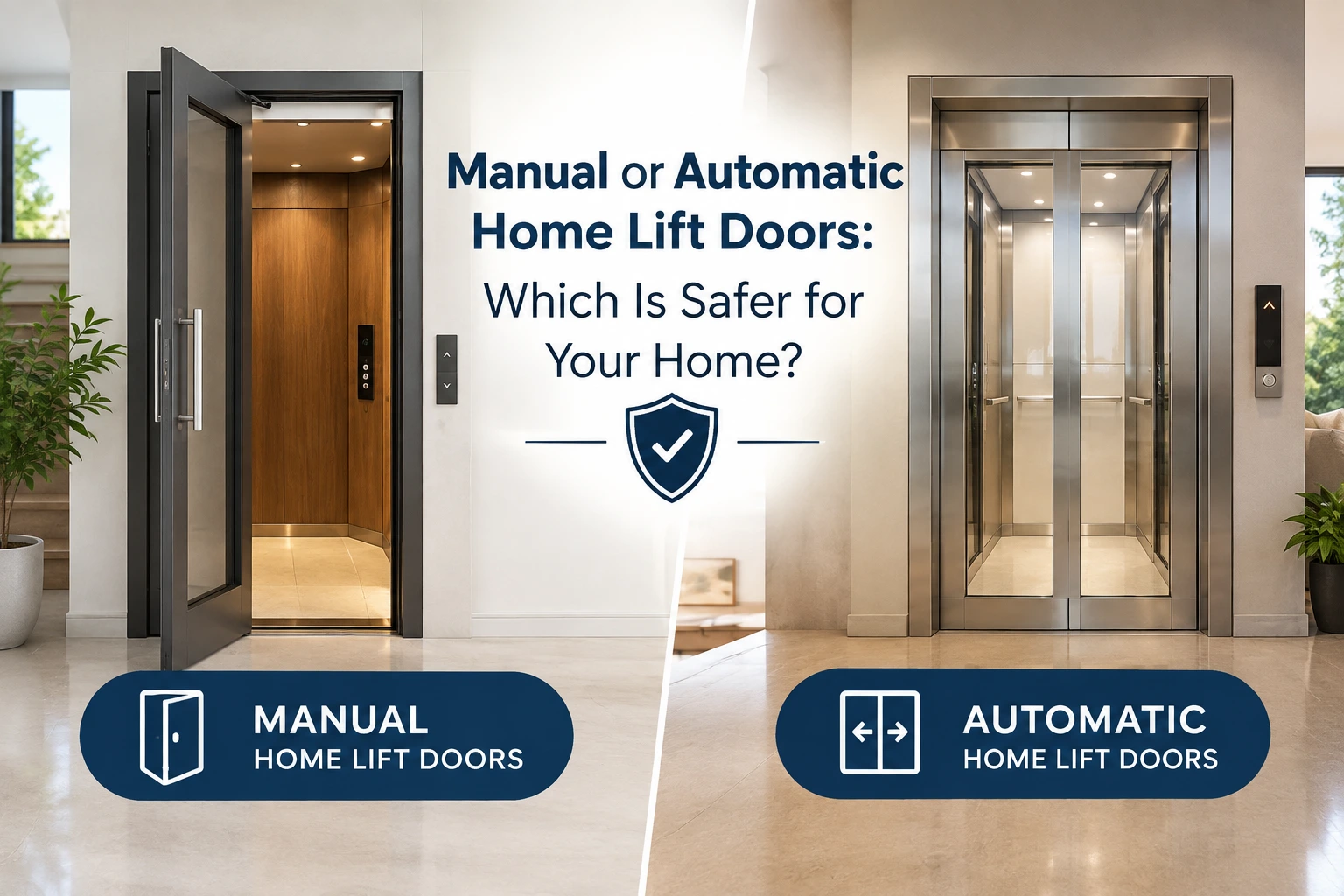 Manual or Automatic Home Lift Doors: Which Is Safer for Your Home?